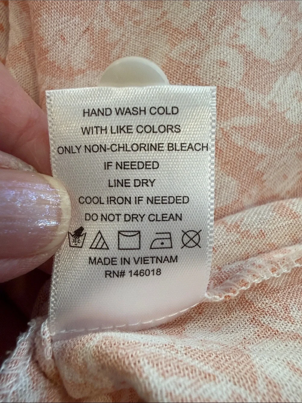 NWT-Lost + Wander Floral Button Front Mini Shirt Dress XS/S NWT Peach Whte Rayon - Picture 10 of 13